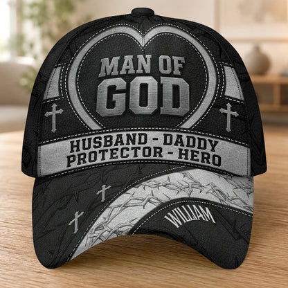 Man Of God, Gift For Men | Personalized Classic Cap