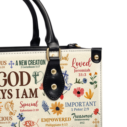 What God Says About You | Personalized Leather Handbag