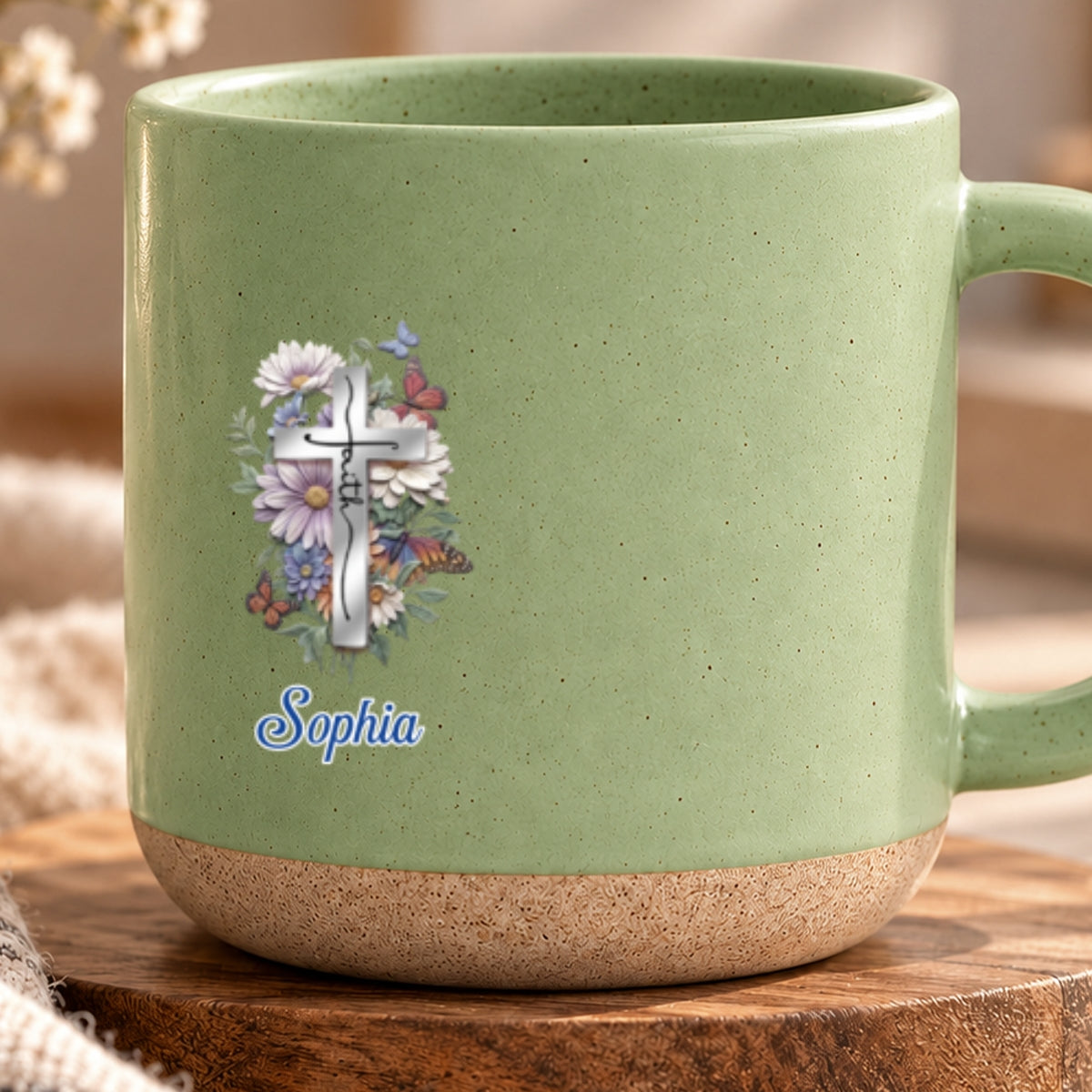To My Sister In Christ, Gift For Sister | Personalized Pottery Mug