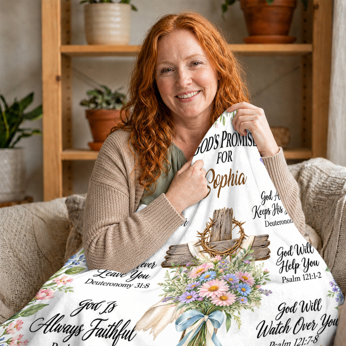Gods Promises, Gift For Loved One | Personalized Fleece Blanket