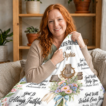 Gods Promises, Gift For Loved One | Personalized Fleece Blanket