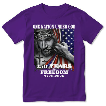 One Nation Under God, Patriotic Christian | 2D Unisex T-shirt