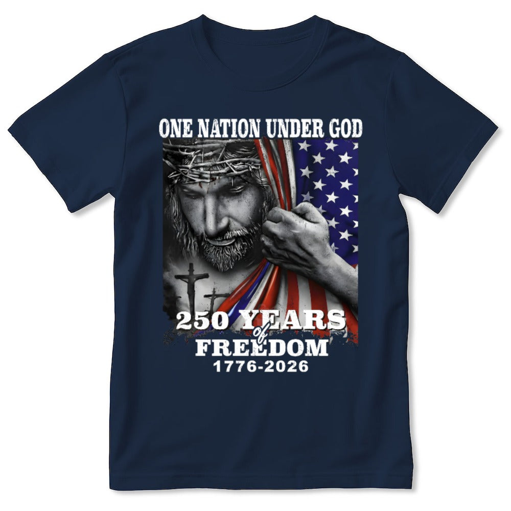 One Nation Under God, Patriotic Christian | 2D Unisex T-shirt