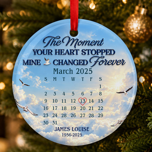 The Moment, Memorial Gift - Personalized Round Shaped Ceramic Ornament