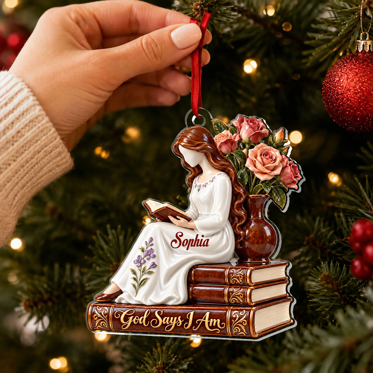 God Says I Am, Gift For Women | Personalized 1-Layer Acrylic Ornament