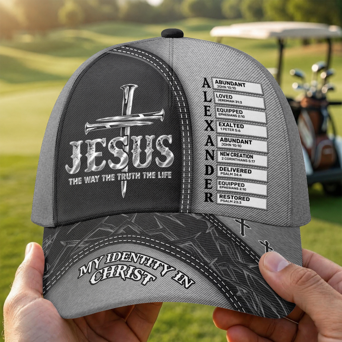 Jesus The Way The Truth The Life, Gift For Men | Personalized Classic Cap