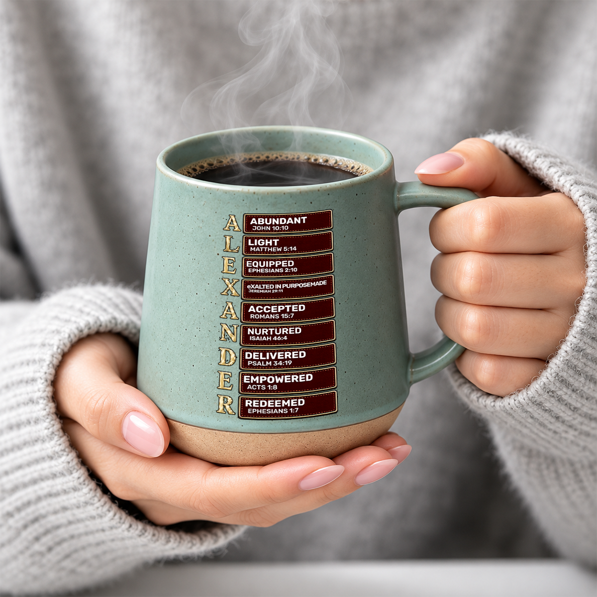 Put On The Full Armor Of God, Gift For Man | Personaliezd 12OZ Conical Coffee Mug