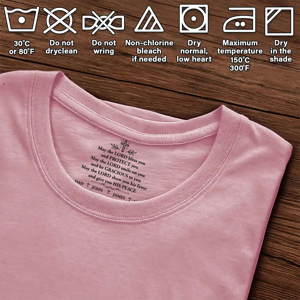 May The Lord Bless You , Gift For Christians | Personalized Shirt With Design Inner Neck