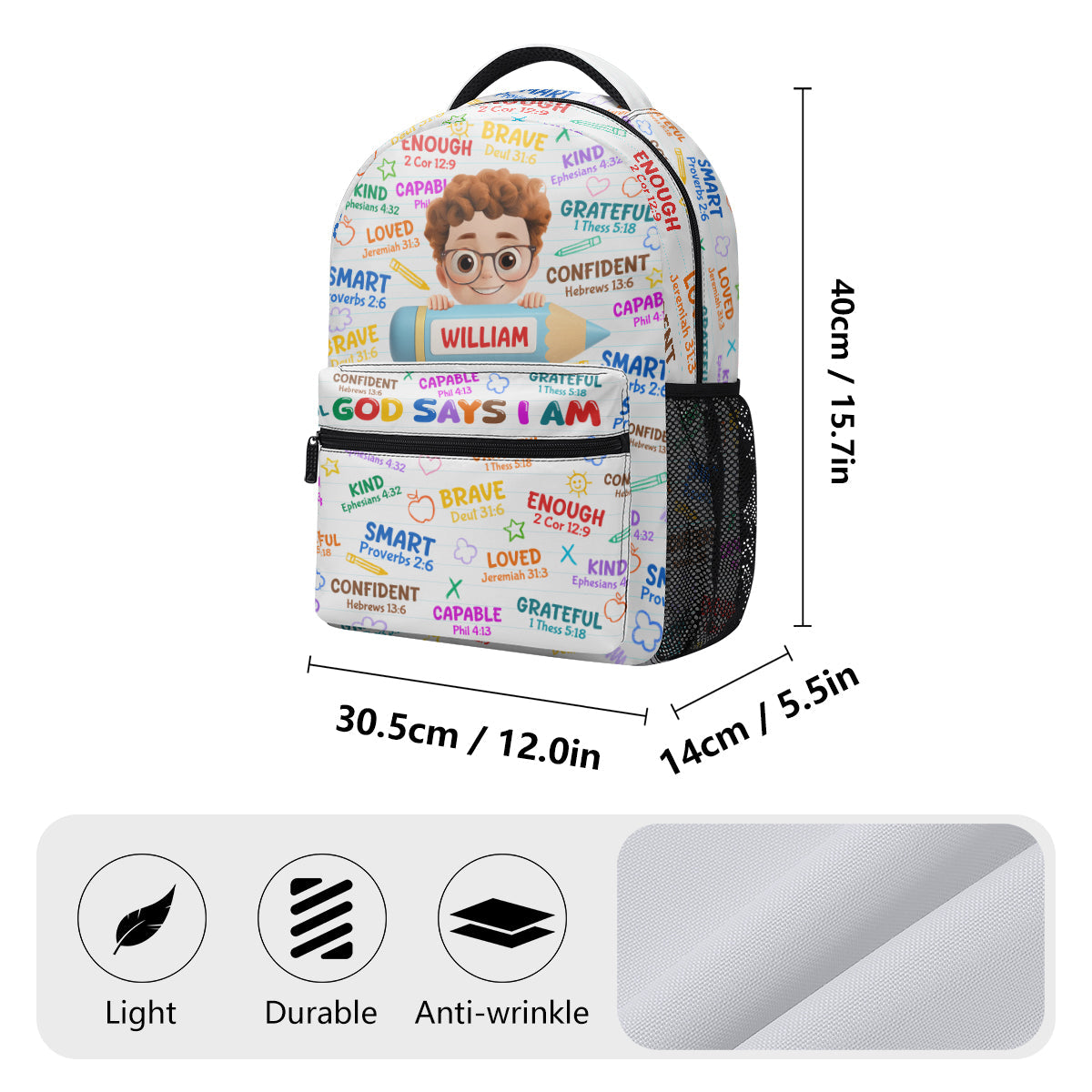 God Says I Am | Personalized Backpack