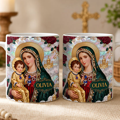 Our Lady Of Grace And Child, Gift For Mom | Personalized Ceramic Coffee Mug