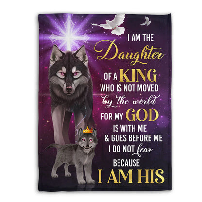 Daughter of the King Christian Blanket, I Am His Faith Inspirational Gift, Strong Christian Woman Blanket