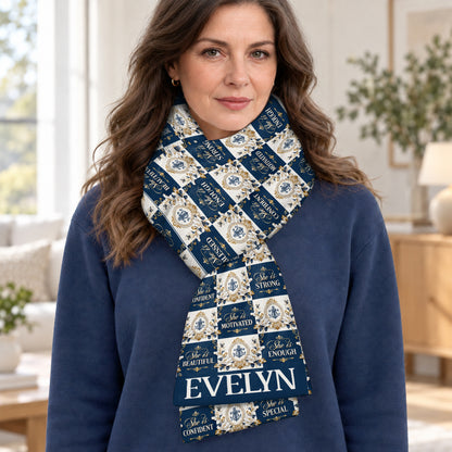 She Is Blessed, Gift For Her | Personalized Scarf