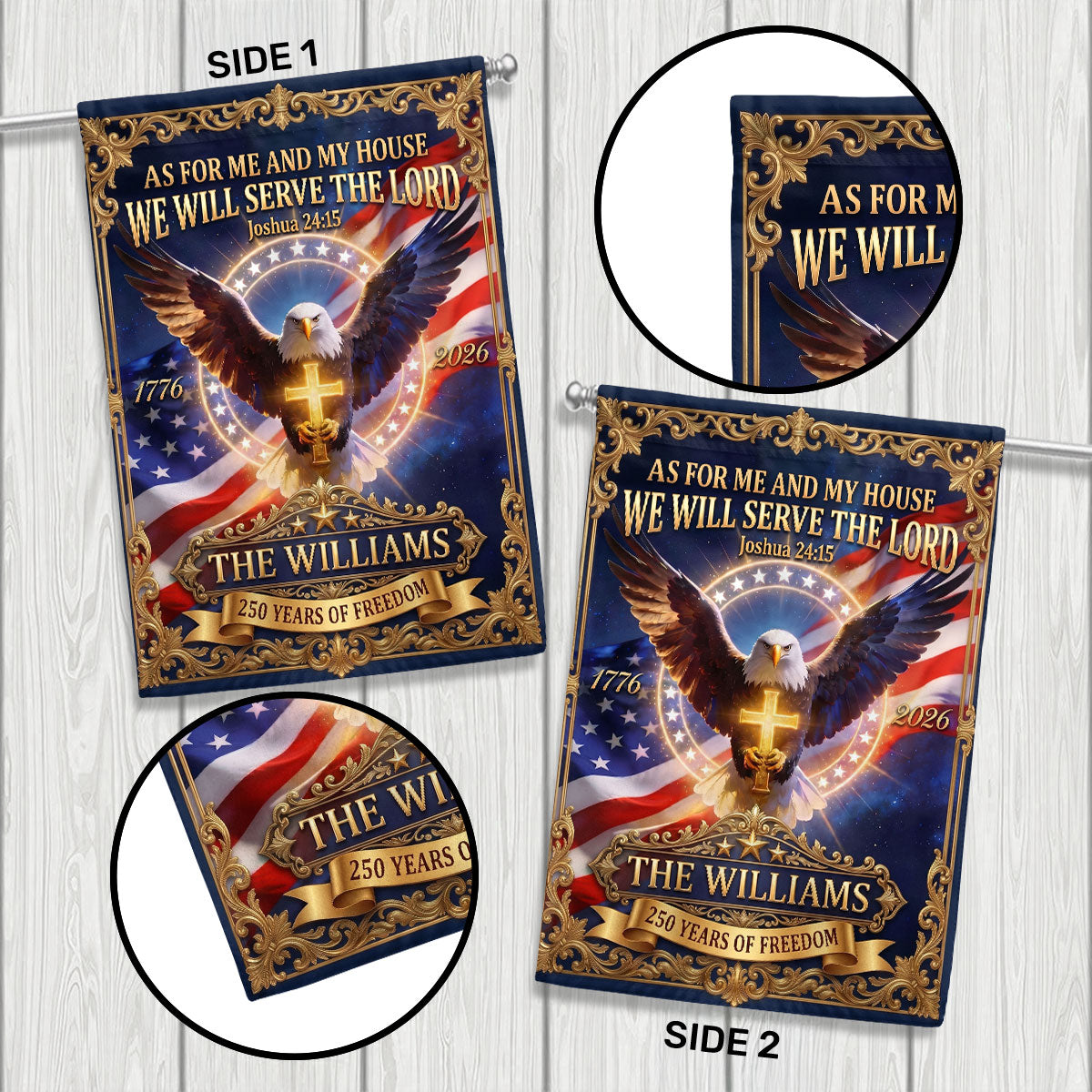 As For Me And My House We Will Serve The Lord - Personalized Garden Flag