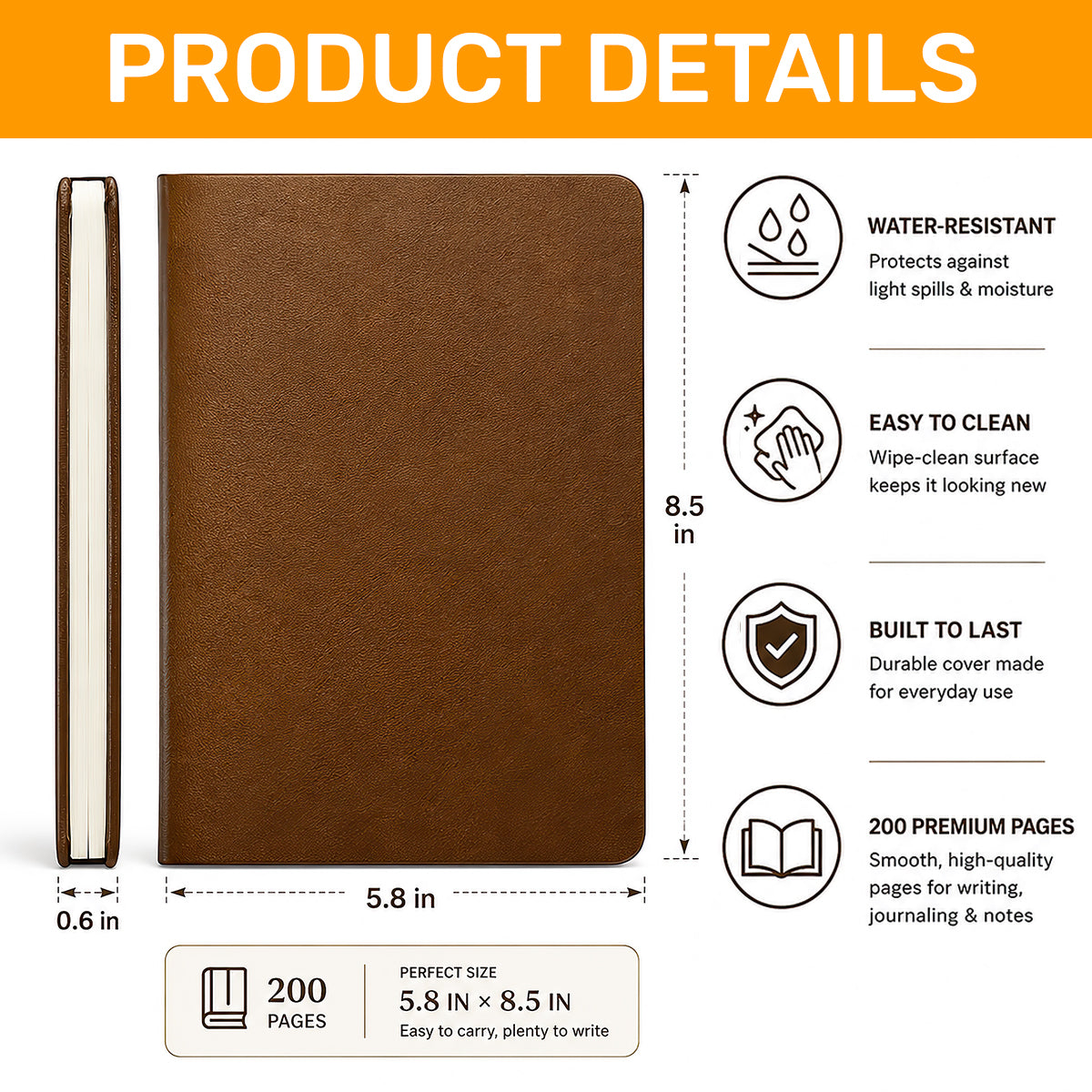 God Says I Am, Gift For Daughter | Personalized Leather Cover Notebook