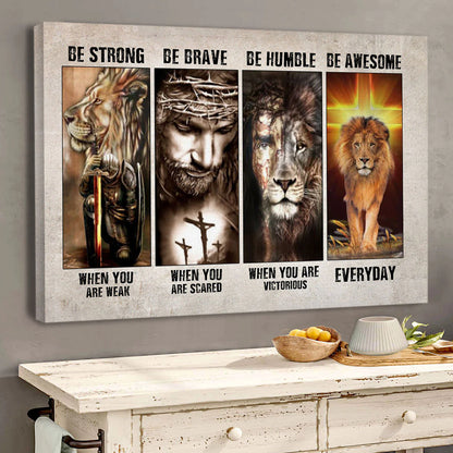 Be Strong And Believe In God - Personalized Canvas