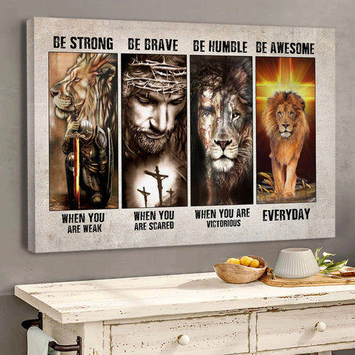 Be Strong And Believe In God - Personalized Canvas
