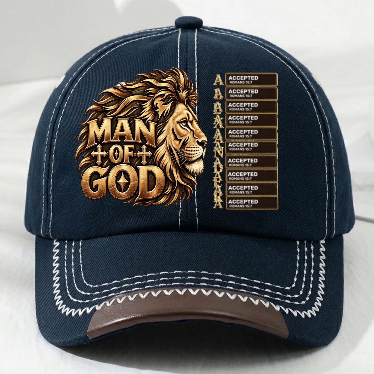 Man Of God, Gift For Men | Personalized Vintage Soft Baseball Cap