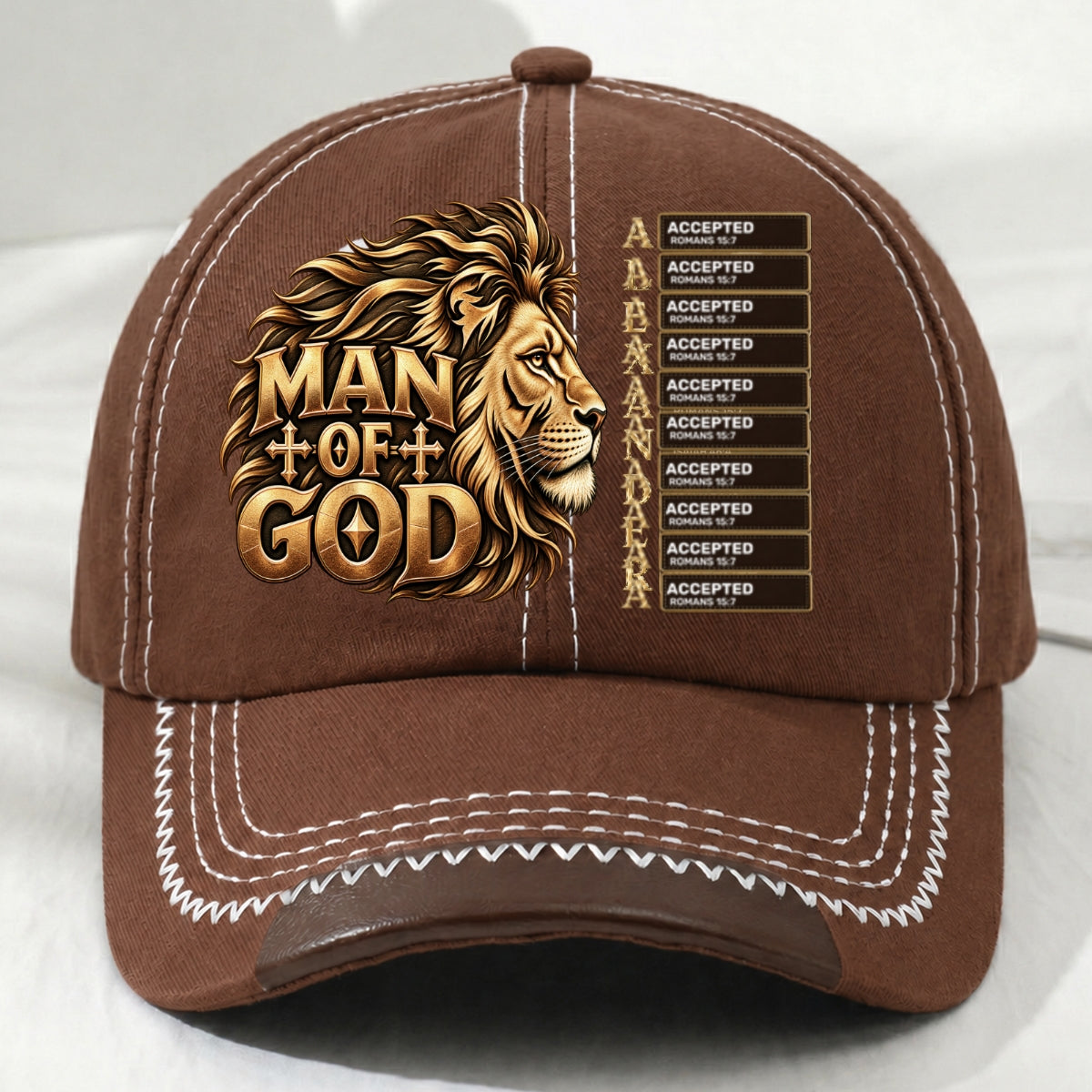 Man Of God, Gift For Men | Personalized Vintage Soft Baseball Cap
