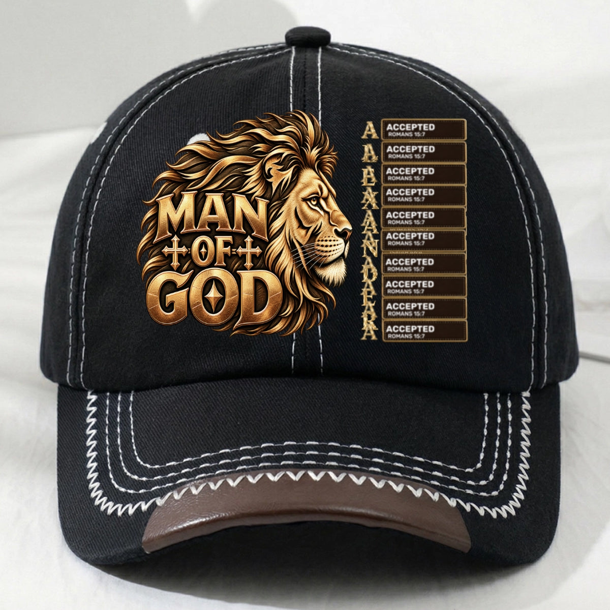 Man Of God, Gift For Men | Personalized Vintage Soft Baseball Cap