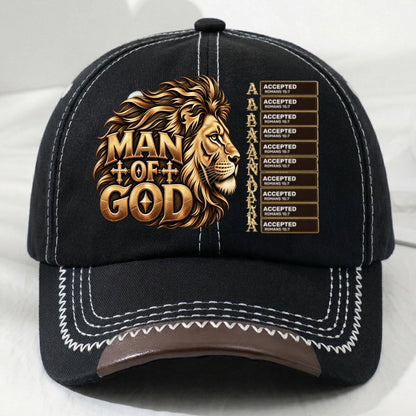 Man Of God, Gift For Men | Personalized Vintage Soft Baseball Cap