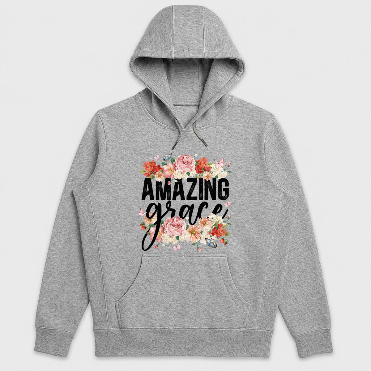 Amazing Grace, Christian Faith Hoodie for Women | 2D Unisex Hoodie