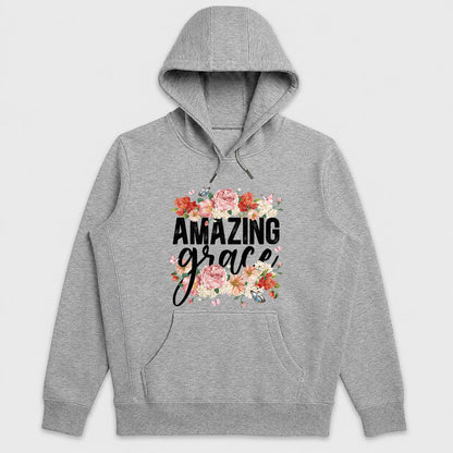 Amazing Grace, Christian Faith Hoodie for Women | 2D Unisex Hoodie