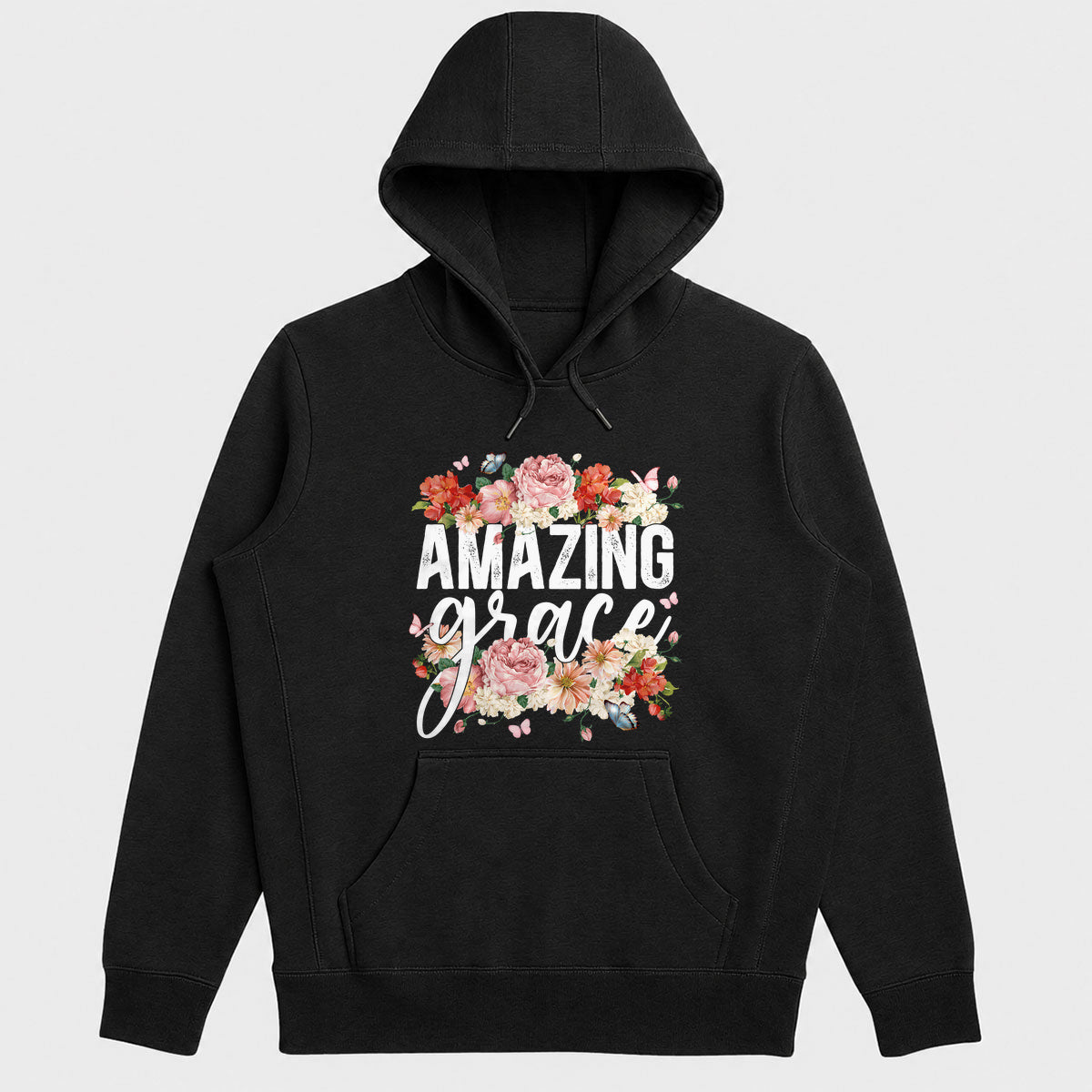 Amazing Grace, Christian Faith Hoodie for Women | 2D Unisex Hoodie