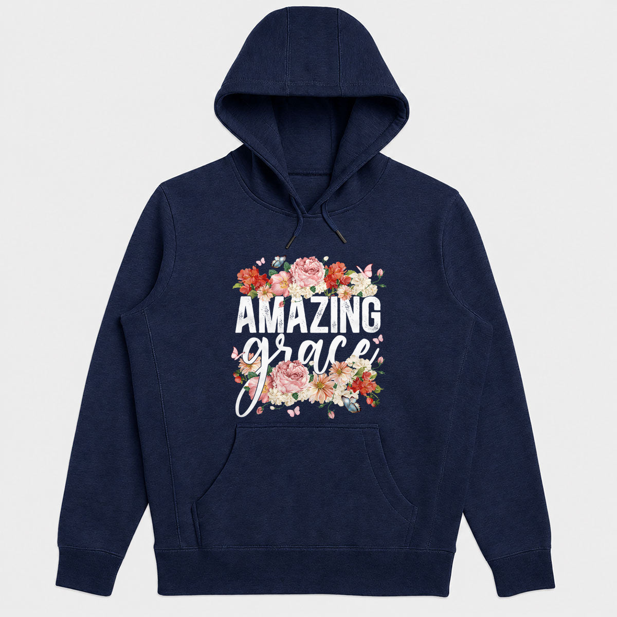 Amazing Grace, Christian Faith Hoodie for Women | 2D Unisex Hoodie