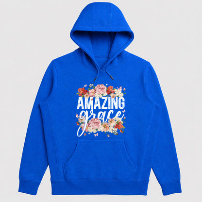Amazing Grace, Christian Faith Hoodie for Women | 2D Unisex Hoodie