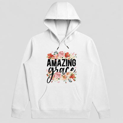Amazing Grace, Christian Faith Hoodie for Women | 2D Unisex Hoodie
