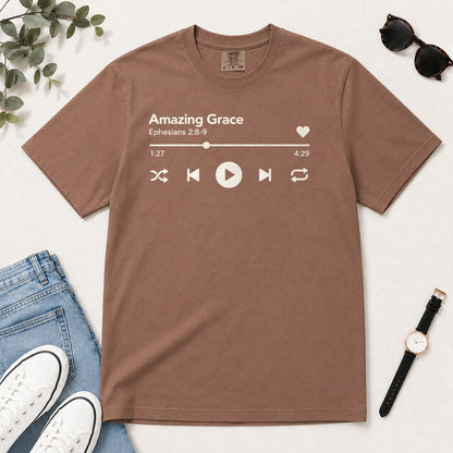 Amazing Grace, Gift For Christian Music Lovers | 2D Unisex Garment-dyed T-shirt