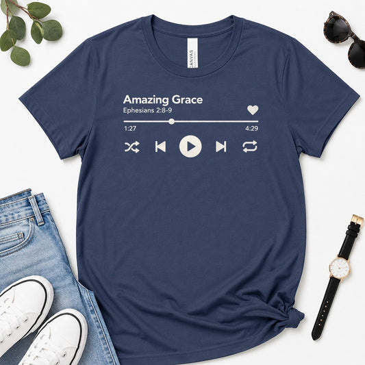 Amazing Grace, Gift For Christian Music Lovers | 2D Unisex Premium T-shirt