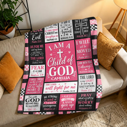 Child Of God, Gift For Daughter | Personalized Fleece Blanket