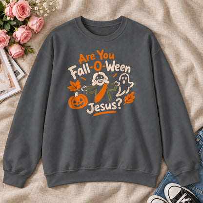 Are You Fall-O-Ween Jesus, Gift For Christian Kids - 2D Unisex Sweatshirt