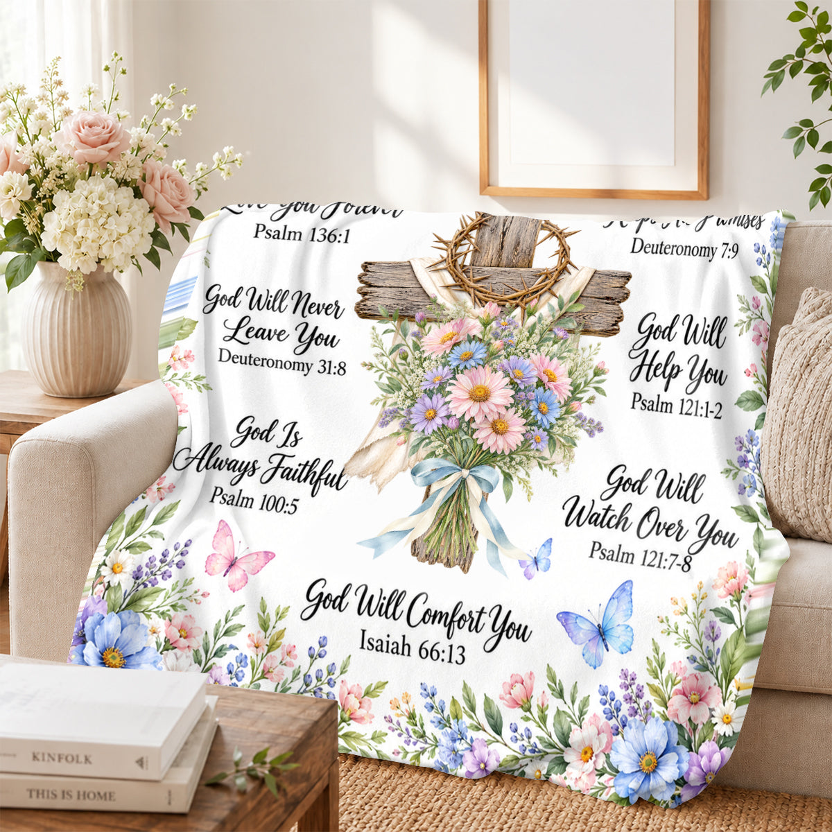 Gods Promises, Gift For Loved One | Personalized Fleece Blanket