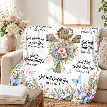 Gods Promises, Gift For Loved One | Personalized Fleece Blanket