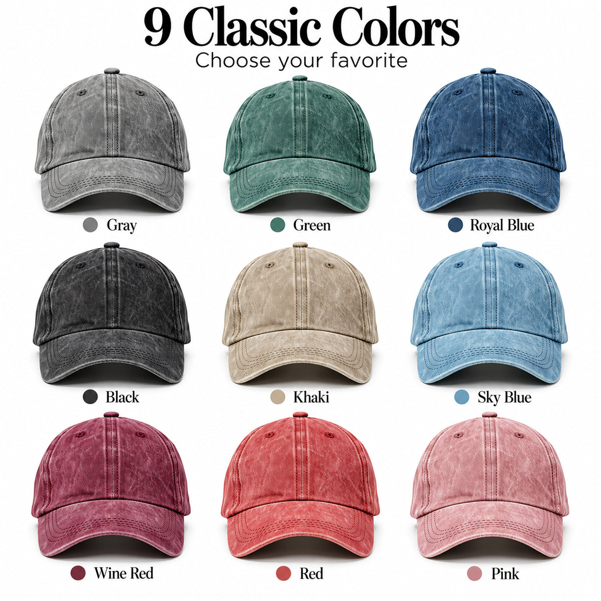 My Hero, Gift For Man - Personalized Custom Vintage Washed Denim Cap