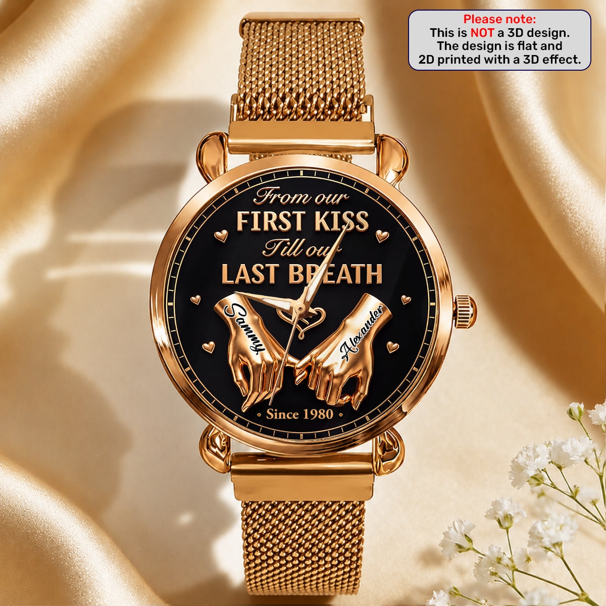 From First Kiss To Last Breath, Gift For Wife - Personalized Women's Wrist Watch