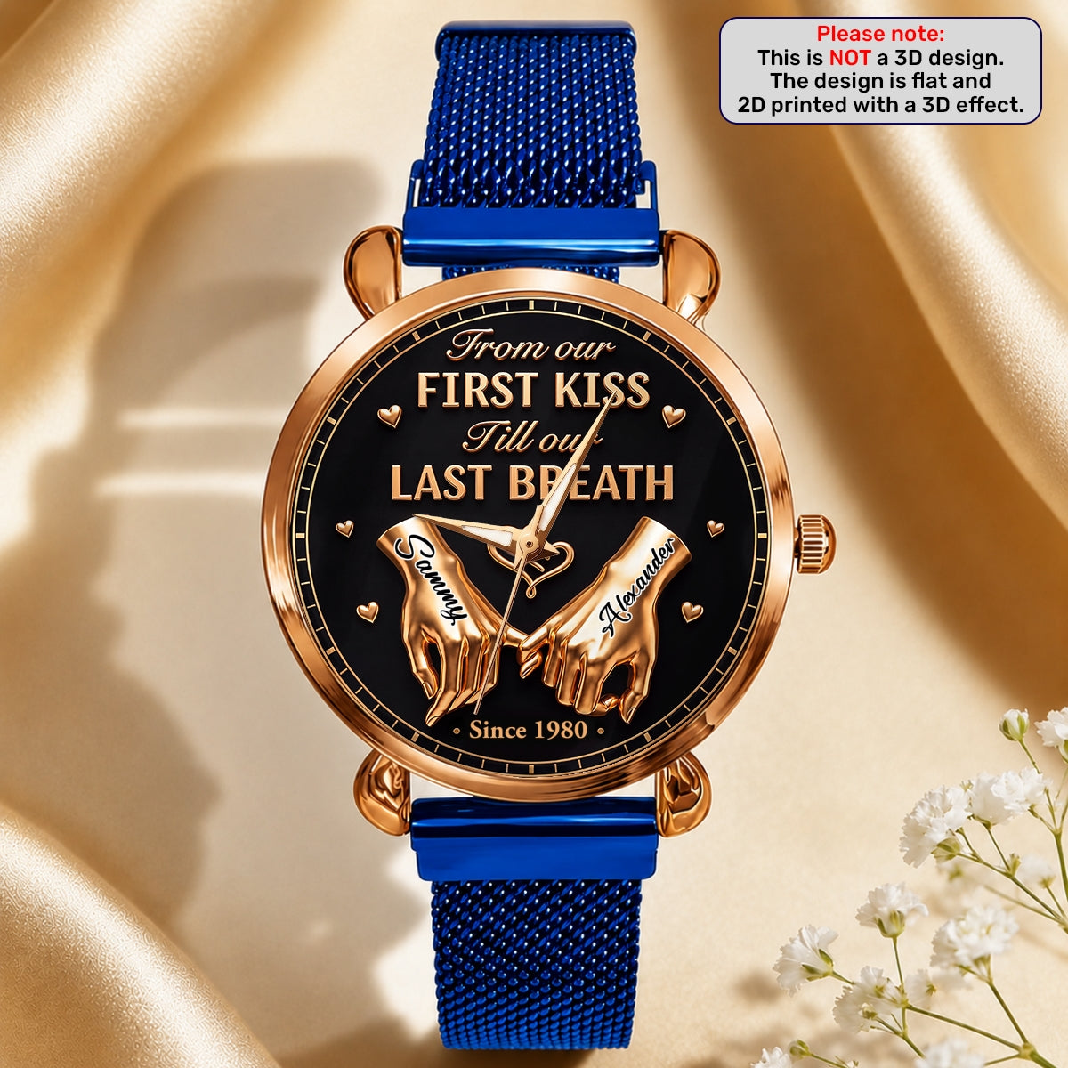 From First Kiss To Last Breath, Gift For Wife - Personalized Women's Wrist Watch