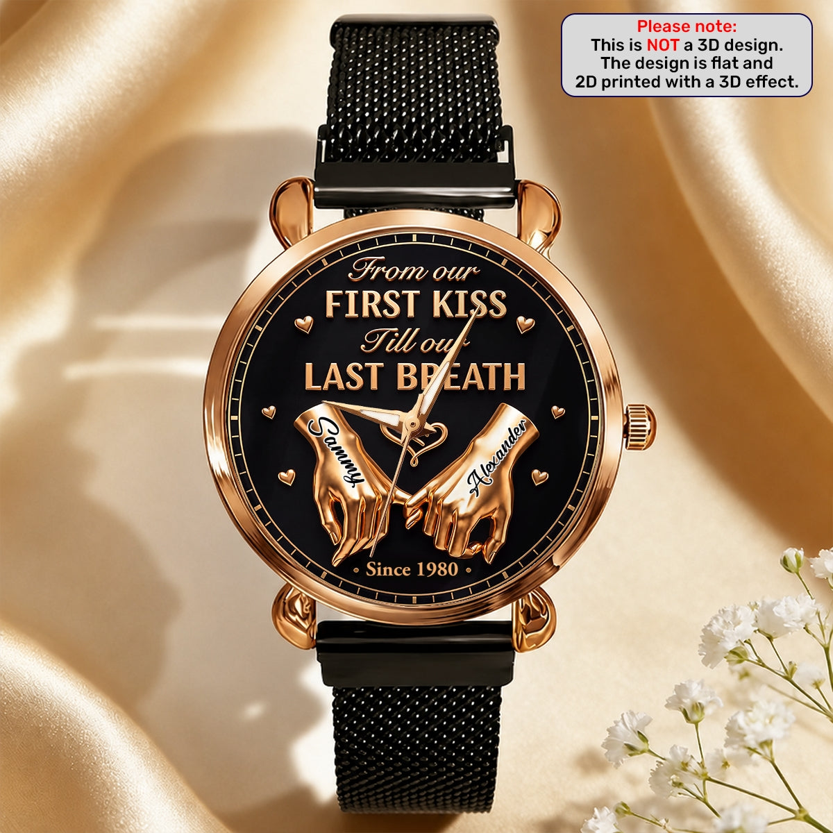 From First Kiss To Last Breath, Gift For Wife - Personalized Women's Wrist Watch