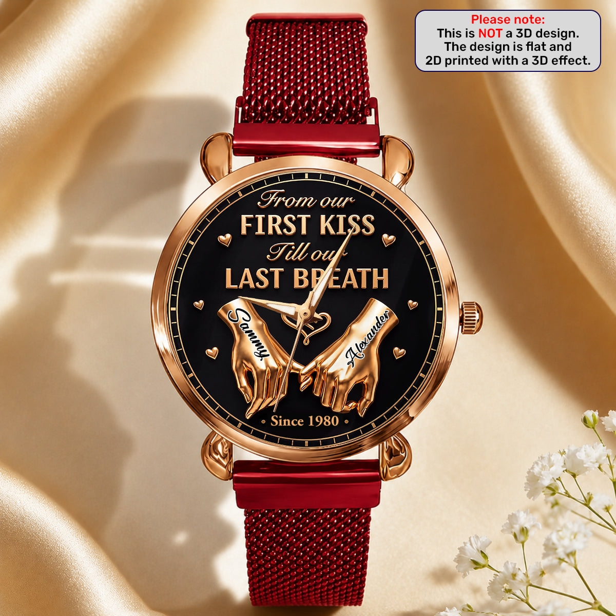 From First Kiss To Last Breath, Gift For Wife - Personalized Women's Wrist Watch