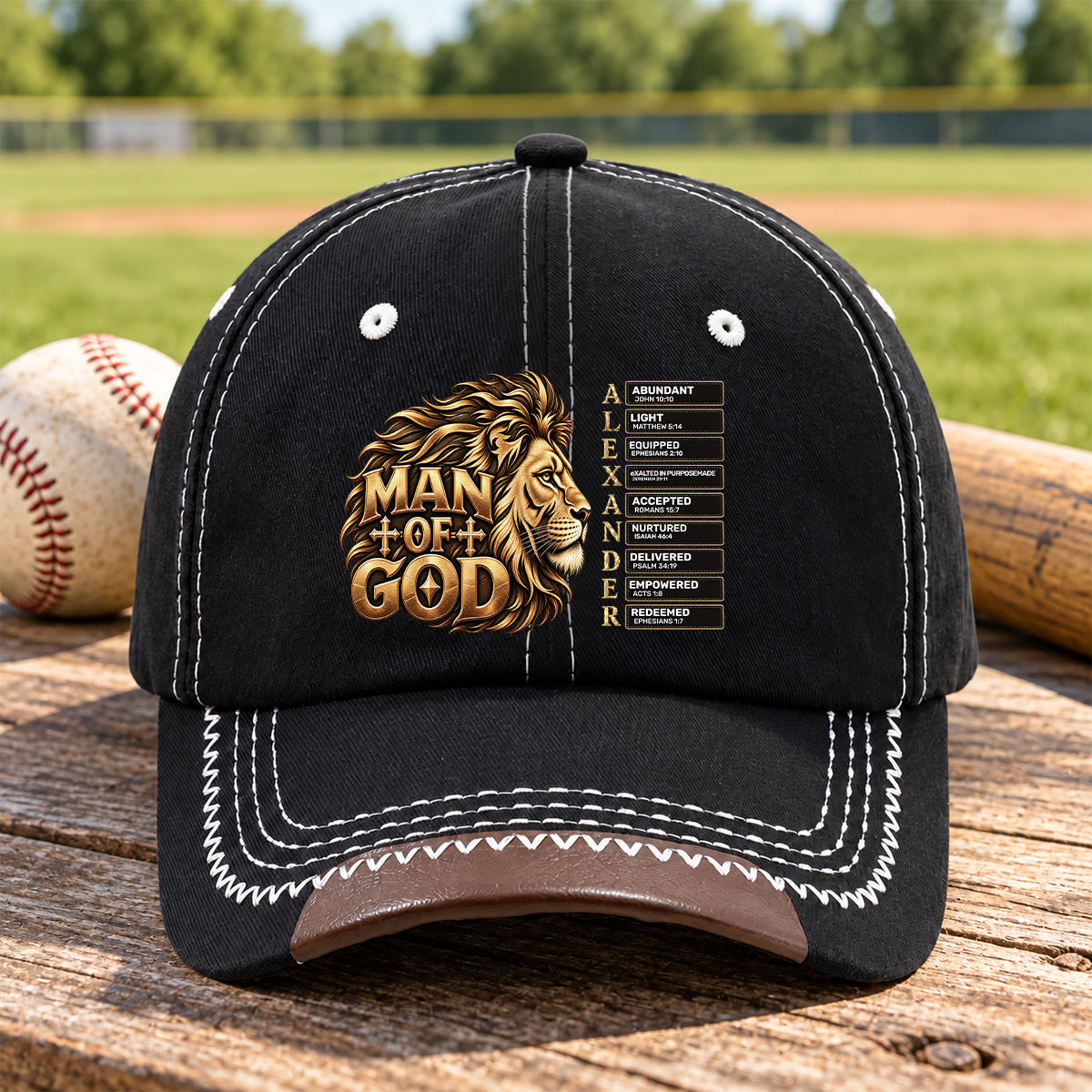 Man Of God, Gift For Men | Personalized Vintage Soft Baseball Cap