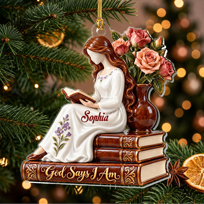 God Says I Am, Gift For Women | Personalized 1-Layer Acrylic Ornament