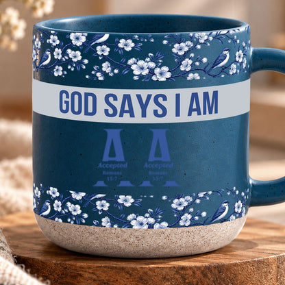 God Says I Am, Personalized Gift For Loved One | Personalized Pottery Mug
