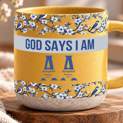 God Says I Am, Personalized Gift For Loved One | Personalized Pottery Mug
