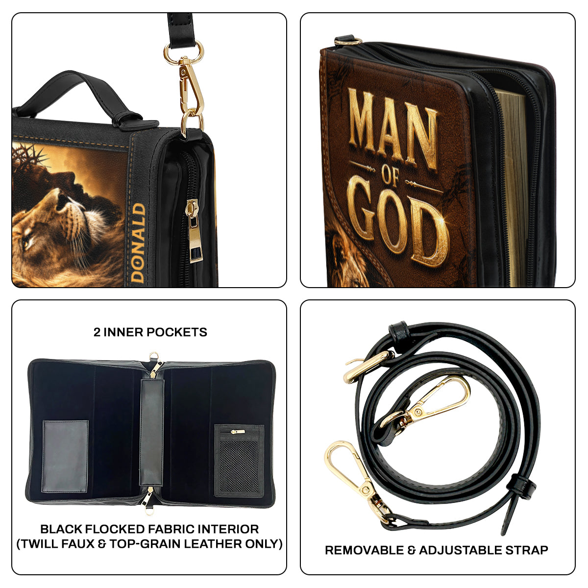 Man Of God, Gift For Men | Personalized Bible Cover 