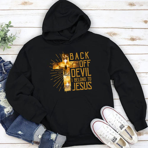 Back Off Devil I Belong To Jesus | 2D Unisex Hoodie