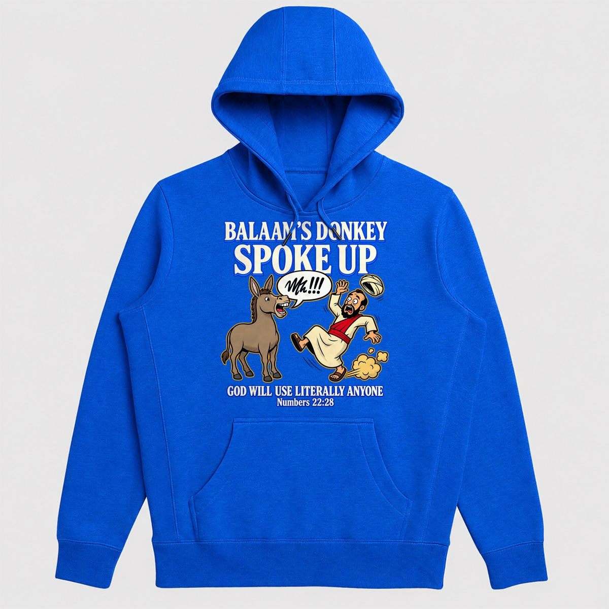 Balaam's Donkey Spoke Up God Will Use Literally Anyone, Numbers 22:28, Gift For Youth Group Leaders - 2D Unisex Hoodie