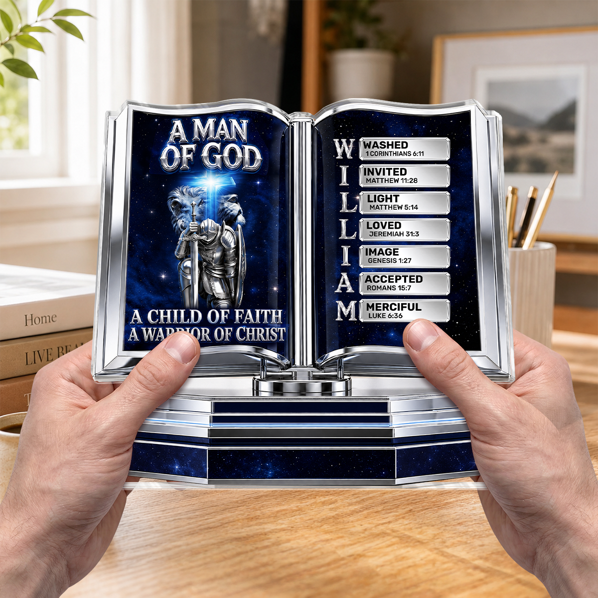 Man Of God, Gift For Men | Personalized Custom Shaped Acrylic Plaque