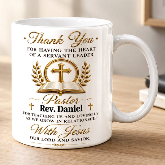 Pastor Thank You, Gift For Pastor | Personalized Ceramic Coffee Mug